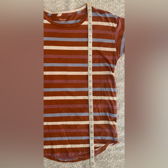 Madewell Blue and Brown Short Sleeve Tee - Picture 5 of 5
